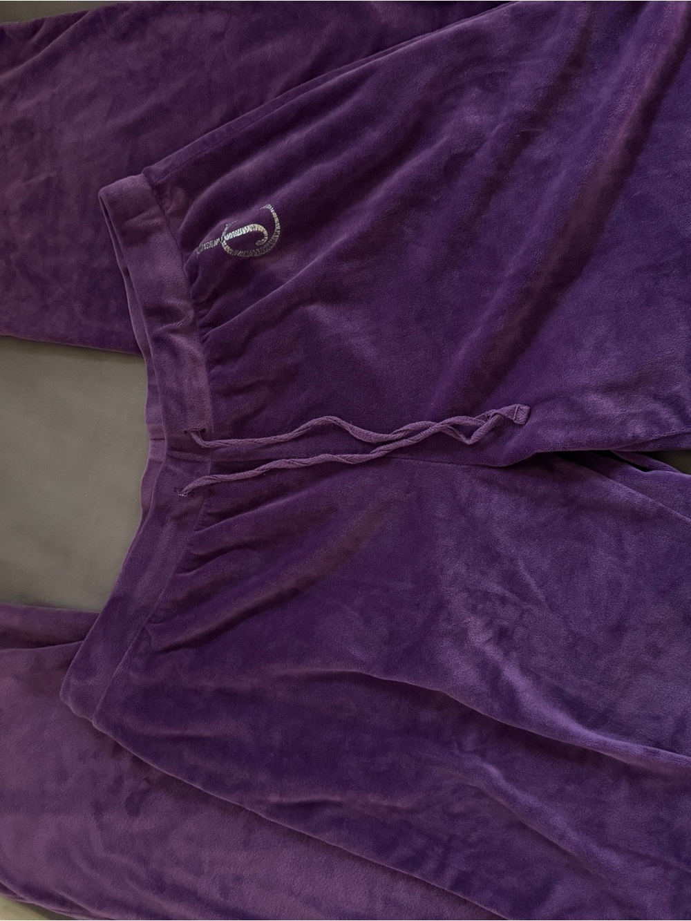 Juicy Couture Purple Velour Drawstring Pants
